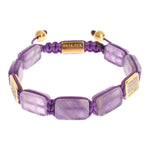 Nialaya Dazzling Diamond Gold-Plated Amethyst Bracelet Bracelet Nialaya Dark Gray