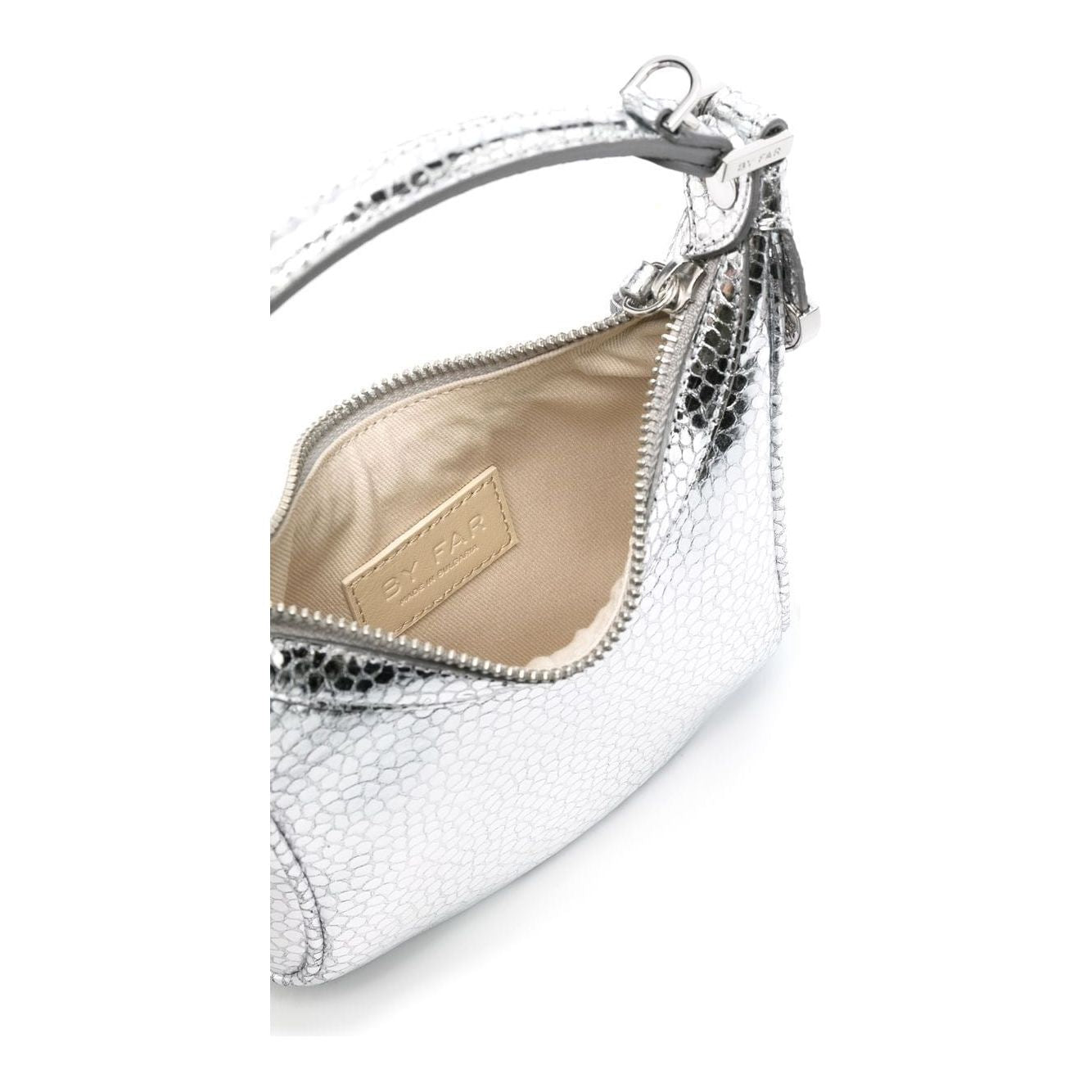 By Far Pre Cosmo metallic top-handle bag Handbag By Far Pre Light Gray