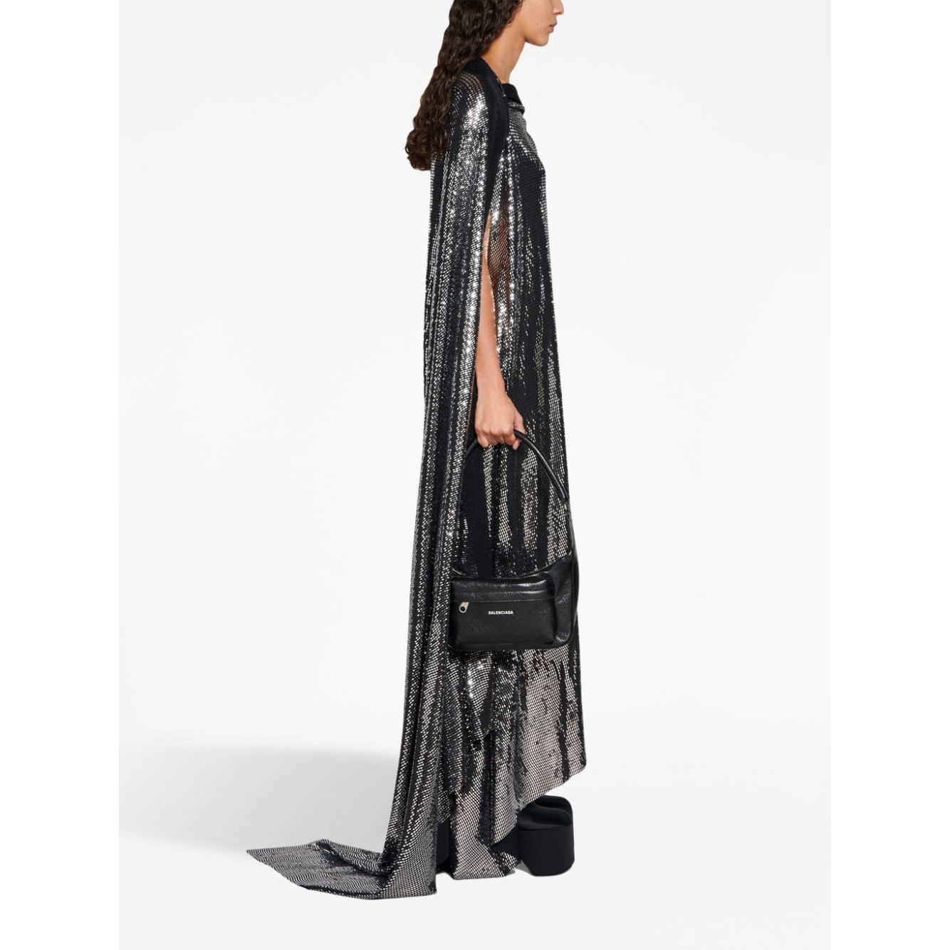 Balenciaga Metallic Effect Midi Dress Dresses