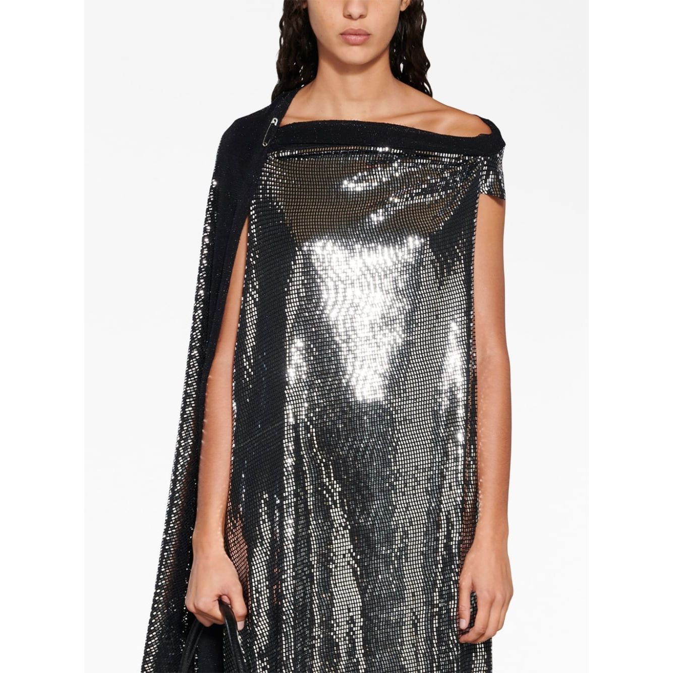 Balenciaga Metallic Effect Midi Dress Dresses
