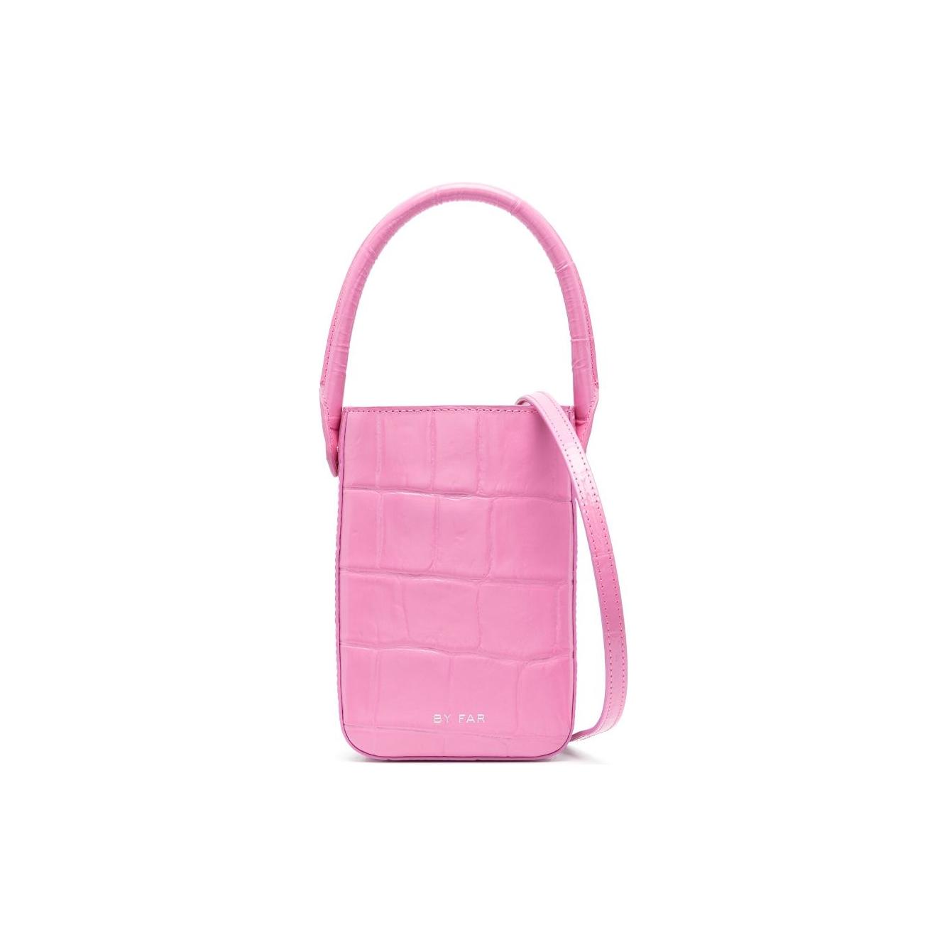 By Far Note Mini Tote Bag Fuchsia Handbag By Far Light Pink
