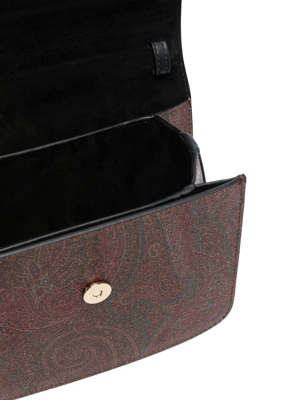 Etro Small Paisley-print Leather Crossbody Bag Women Black Shoulder Etro Black