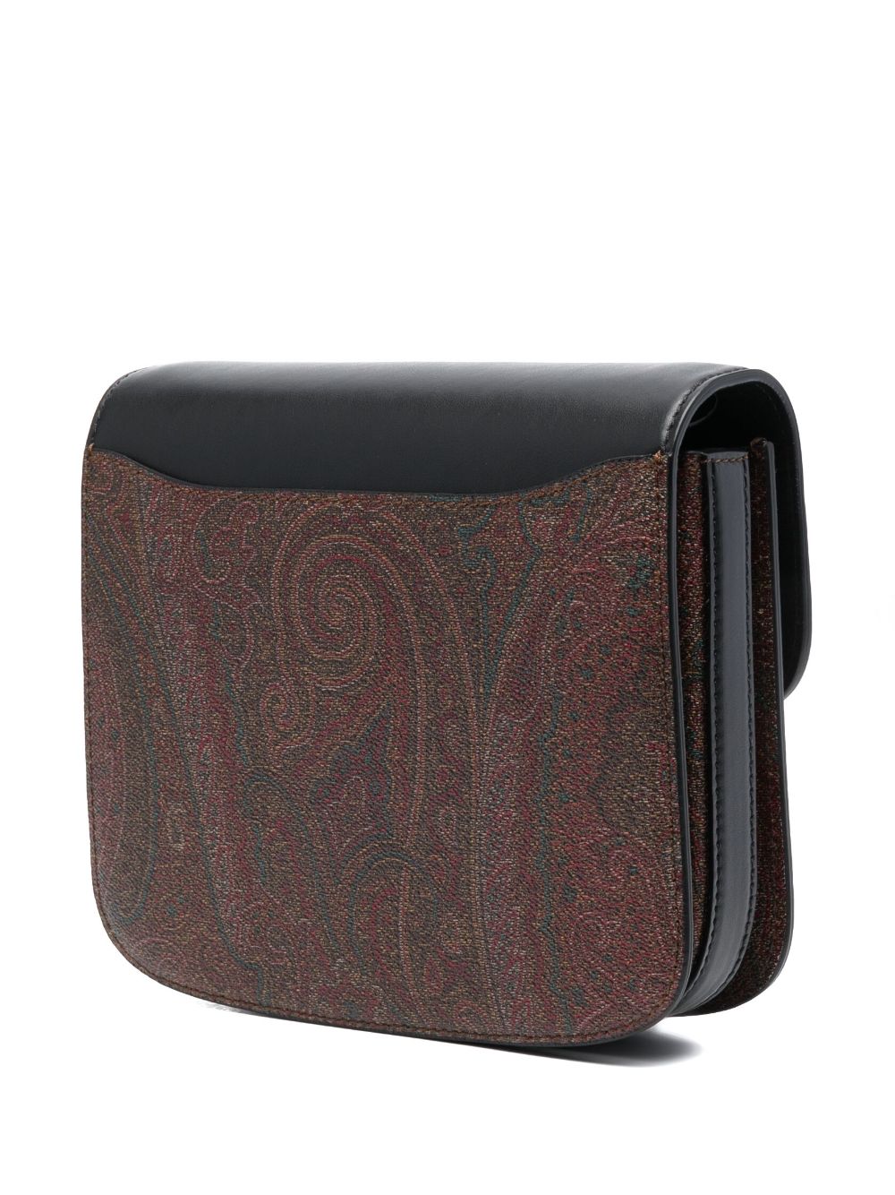 Etro Small Paisley-print Leather Crossbody Bag Women Black Shoulder Etro Dark Slate Gray