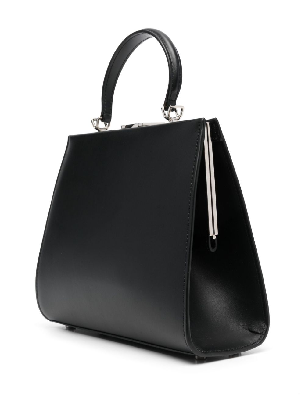 ARMARIUM Anna Logo-engraved Leather Tote Bag Black Handbag Armarium Dark Slate Gray