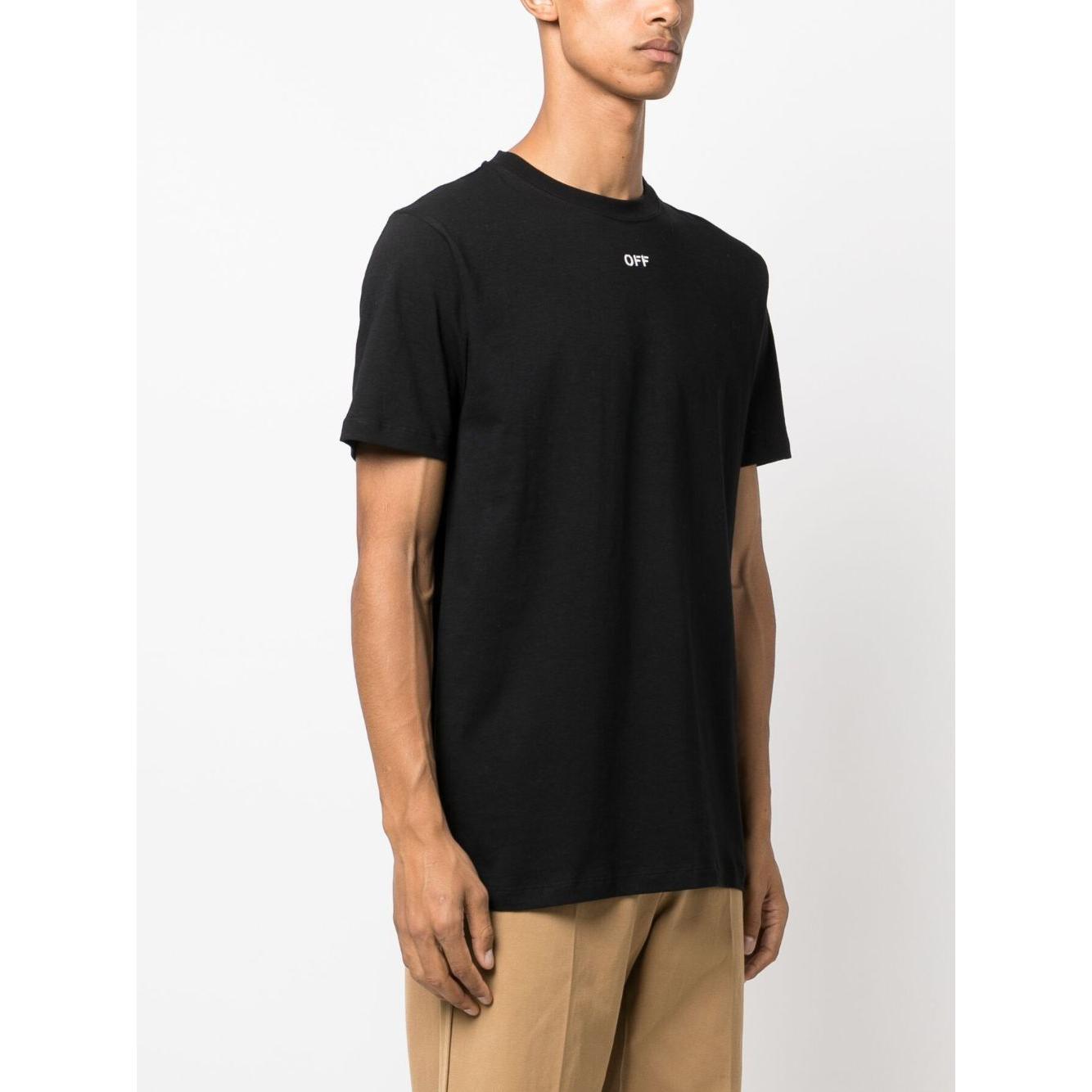 Off White Logo cotton t-shirt OMAA027F23JER0081001