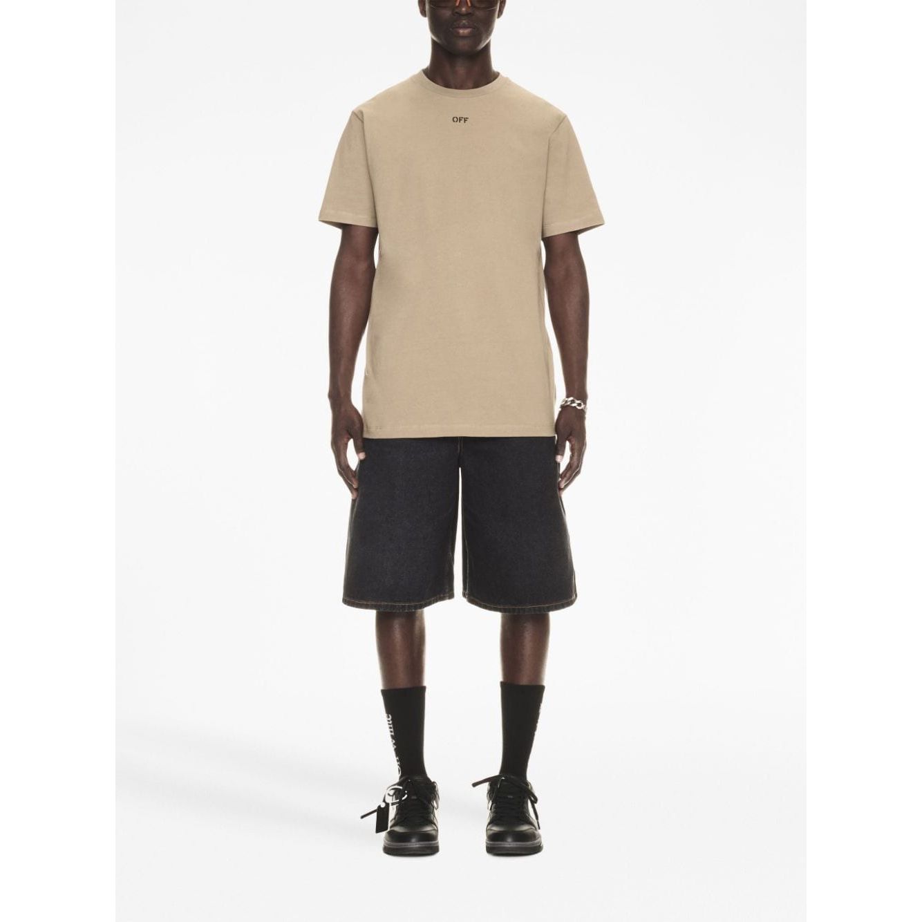 Off White Logo cotton t-shirt OMAA027F23JER0086110