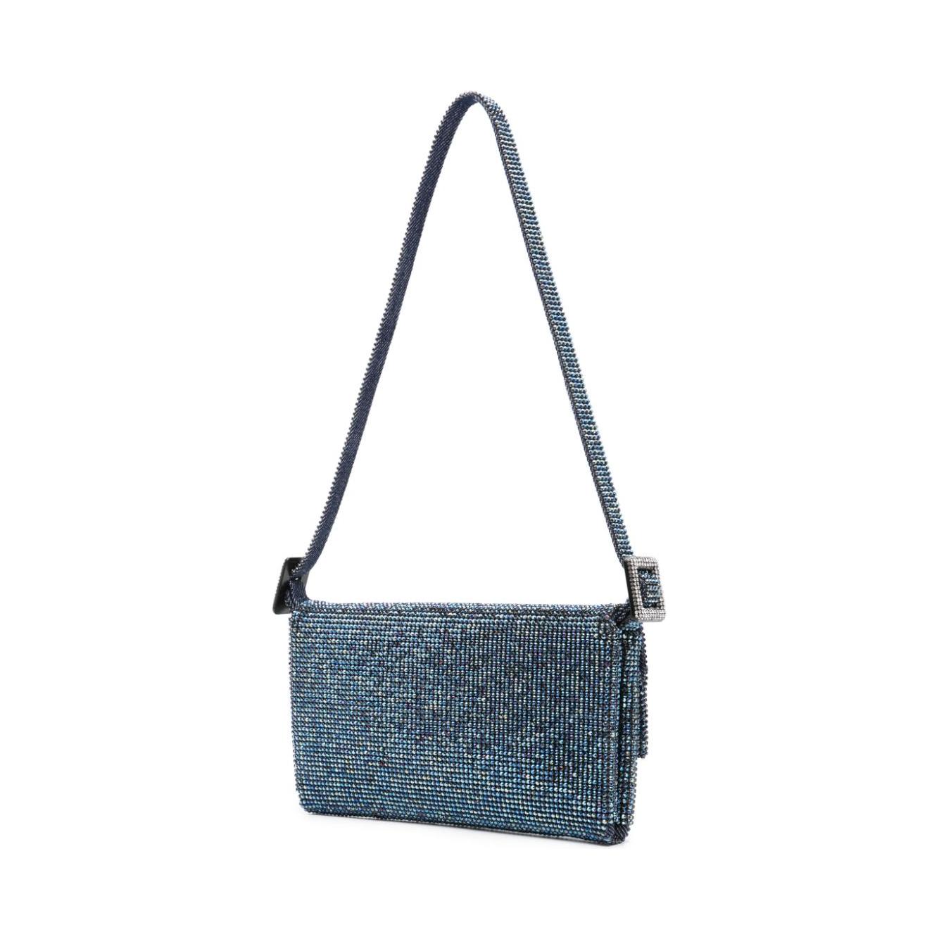 Benedetta Bruzziches Vitty La Mignon Rhinestone-embellished Denim Bag Blue Clutches Benedetta Bruzziches Dark Slate Gray