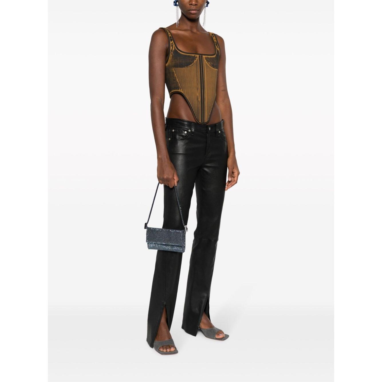 Benedetta Bruzziches Vitty La Mignon Rhinestone-embellished Denim Bag Blue Clutches Benedetta Bruzziches Dark Slate Gray