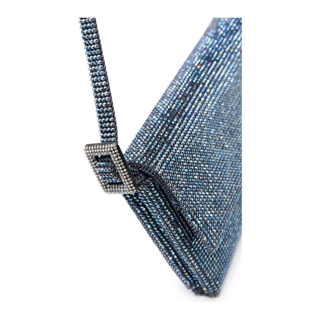 Benedetta Bruzziches Vitty La Mignon Rhinestone-embellished Denim Bag Blue Clutches Benedetta Bruzziches Dim Gray