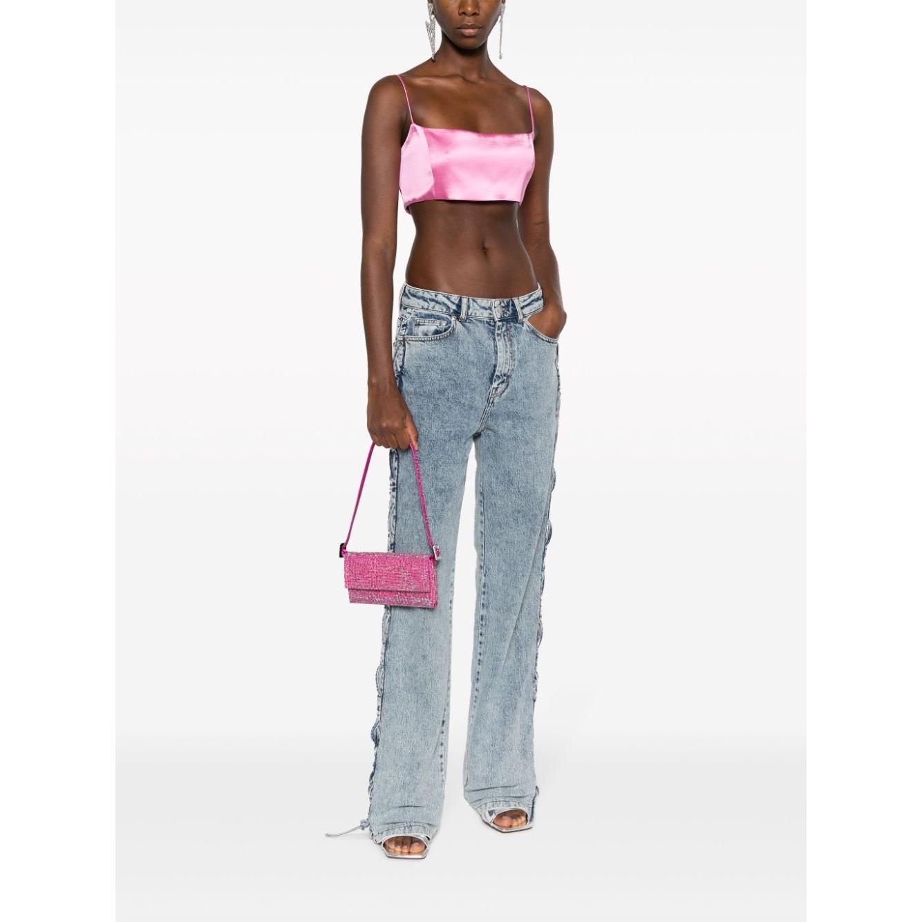 Benedetta Bruzziches Vittissima Crystal-embellished Shoulder Bag Fuchsia Clutches Benedetta Bruzziches White Smoke