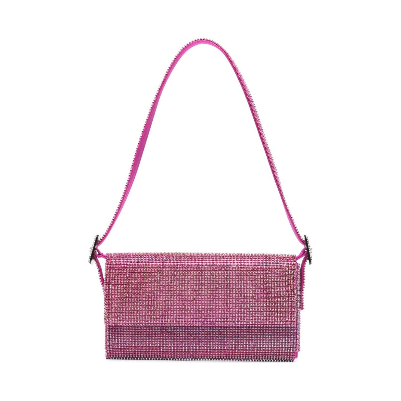 Benedetta Bruzziches Vittissima Crystal-embellished Shoulder Bag Fuchsia Clutches Benedetta Bruzziches Maroon