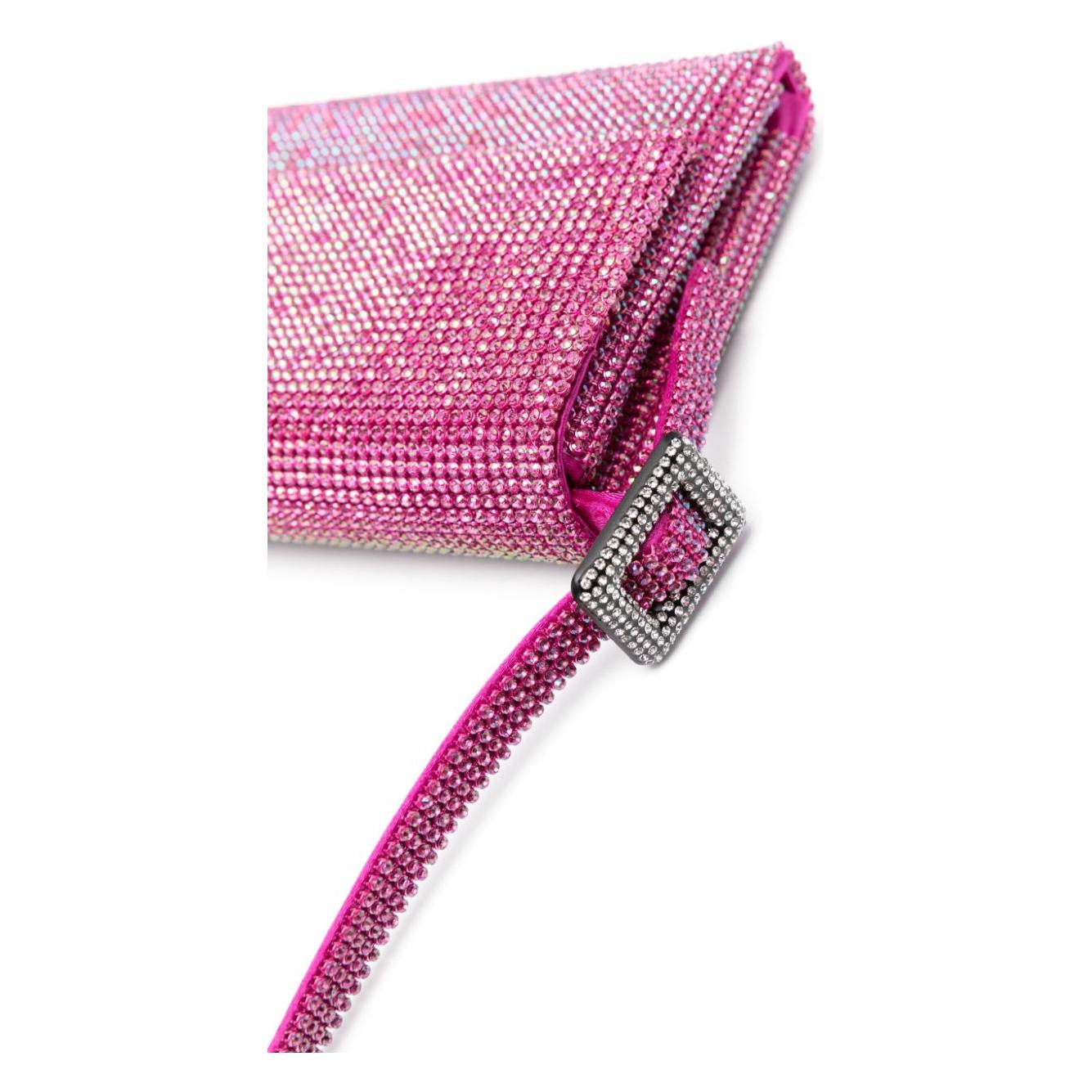 Benedetta Bruzziches Vittissima Crystal-embellished Shoulder Bag Fuchsia Clutches Benedetta Bruzziches Pale Violet Red
