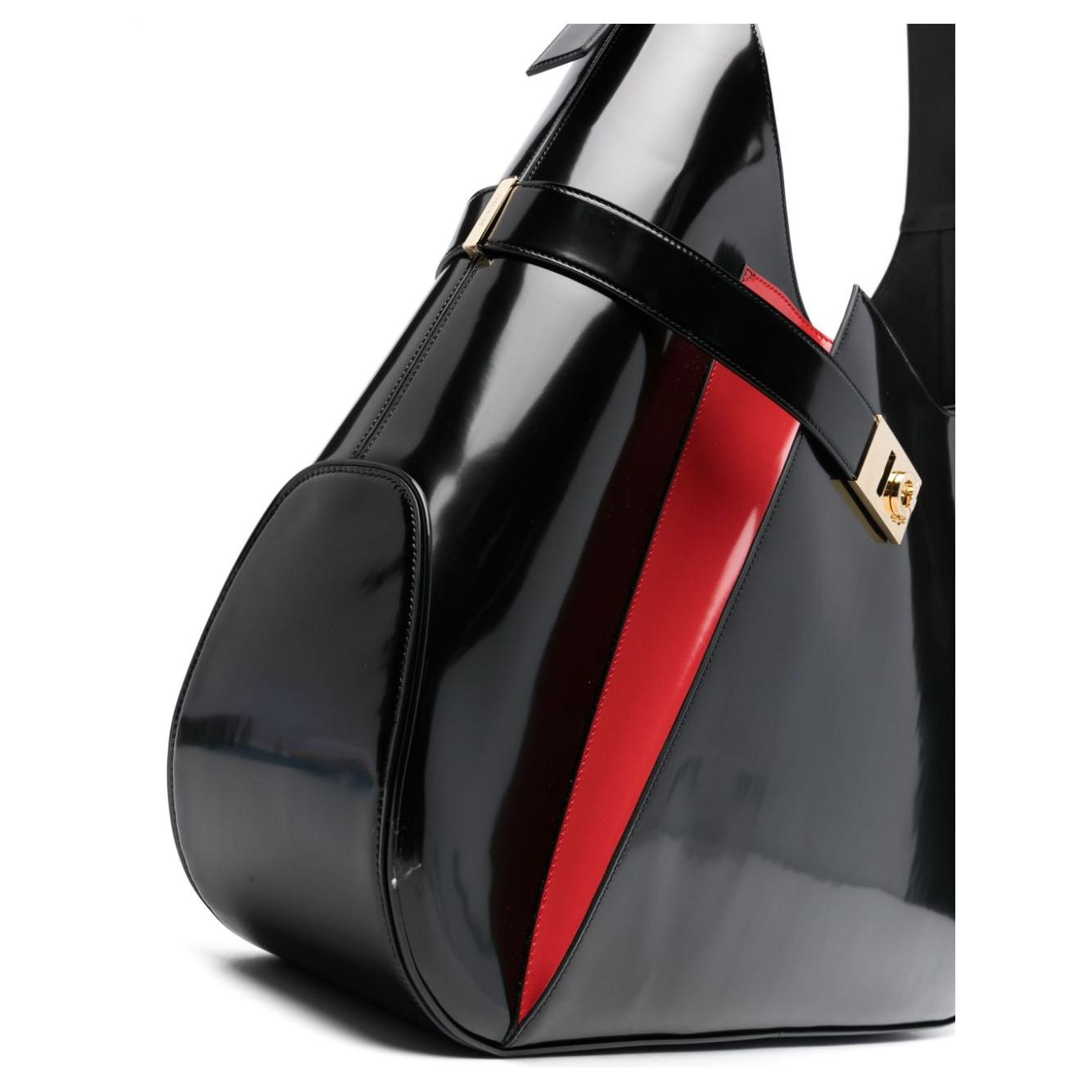 Ferragamo Extra Large Hobo Shoulder Bag Shoulder Ferragamo Dark Slate Gray