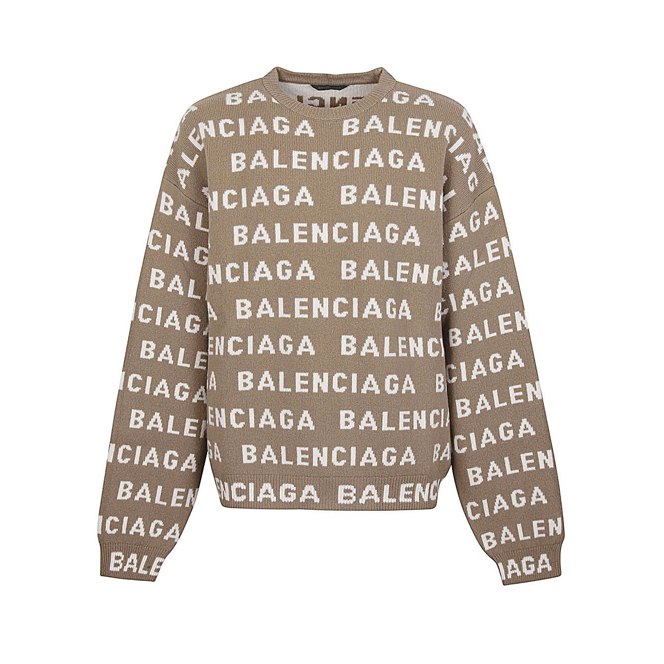 Balenciaga Intarsia Logo Sweater Topwear