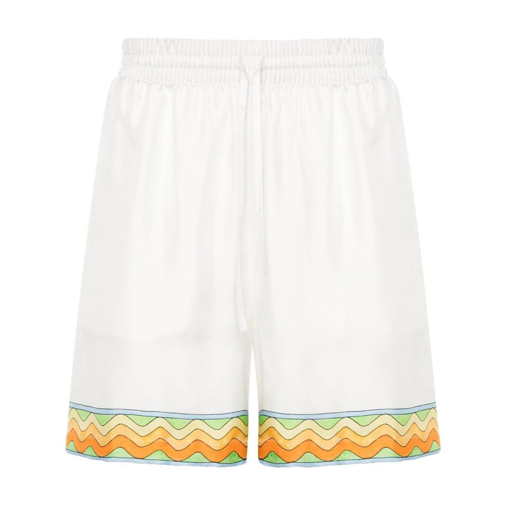 Casablanca Shorts White MS24TR01204AFROCUBISM