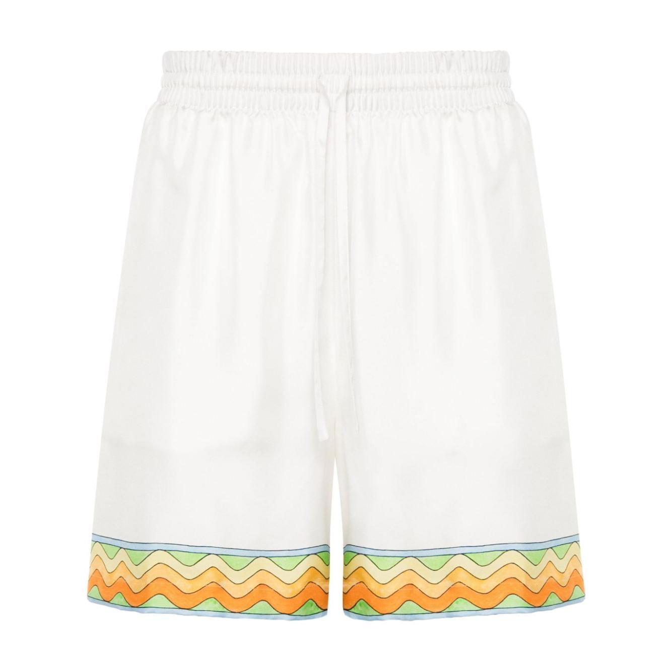Casablanca Shorts White MS24TR01204AFROCUBISM