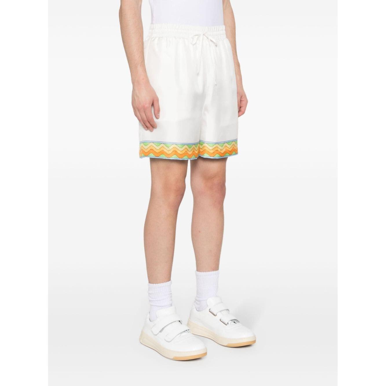 Casablanca Shorts White MS24TR01204AFROCUBISM