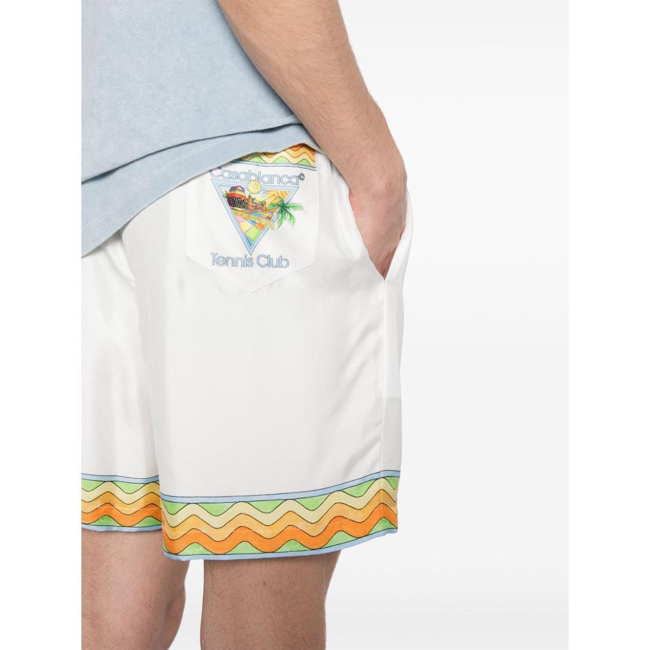 Casablanca Shorts White MS24TR01204AFROCUBISM