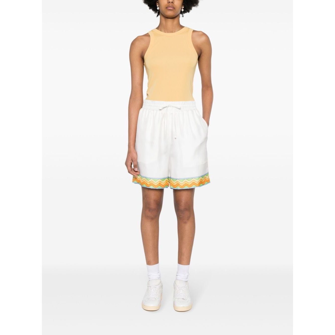 Casablanca Shorts White MS24TR01204AFROCUBISM