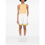 Casablanca Shorts White MS24TR01204AFROCUBISM