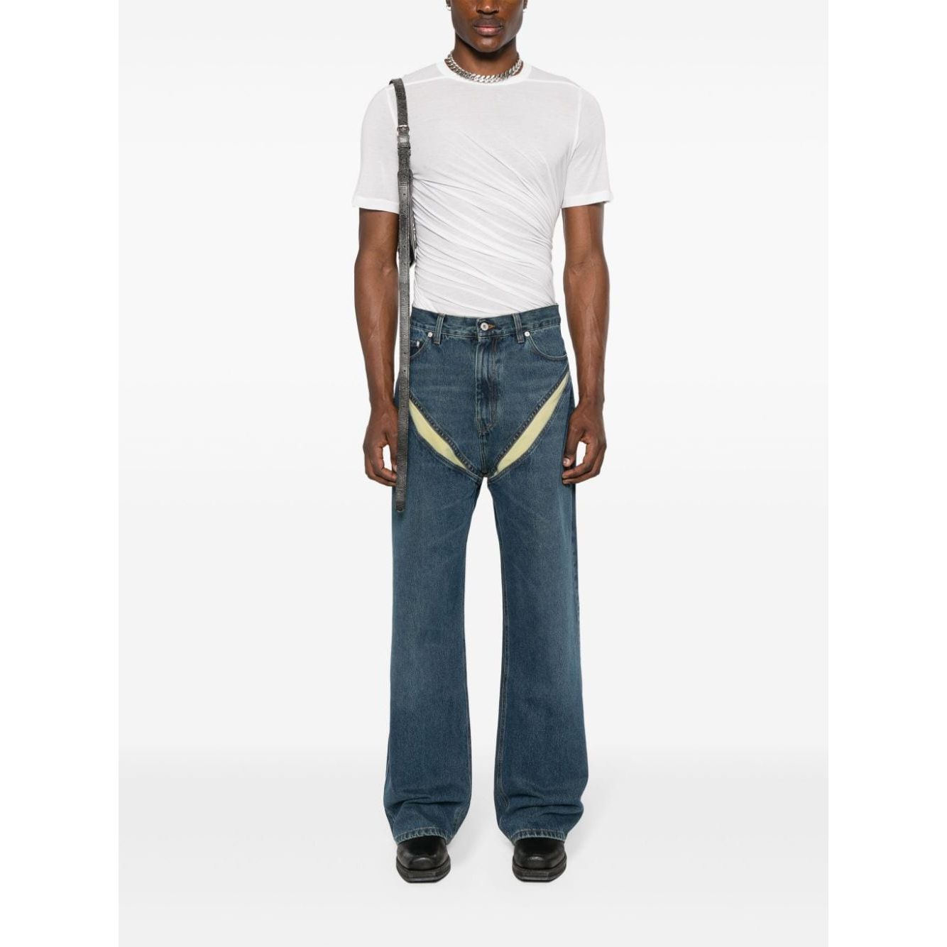 Y/PROJECT Jeans Blue Jeans Y/Project White Smoke