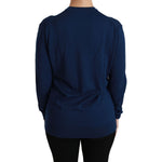 Dolce & Gabbana Blue Button Cardigan Virgin Wool Sweater TSH4441-36