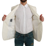 Dolce & Gabbana Elegant Slim Fit Virgin Wool Blazer Blazer Jacket Dolce & Gabbana Gray