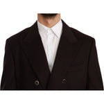 Dolce & Gabbana Bordeaux Cashmere Coat TAORMINA Blazer KOS1722-56
