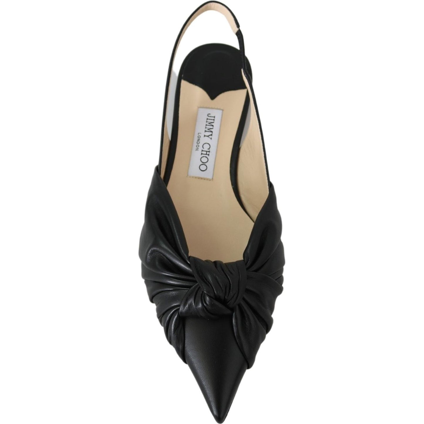 Jimmy Choo Elegant Pointed Toe Leather Flats Shoes Jimmy Choo Dark Slate Gray