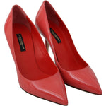 Dolce & Gabbana Dark Pink Patent Leather Heels Pumps LA8105-35