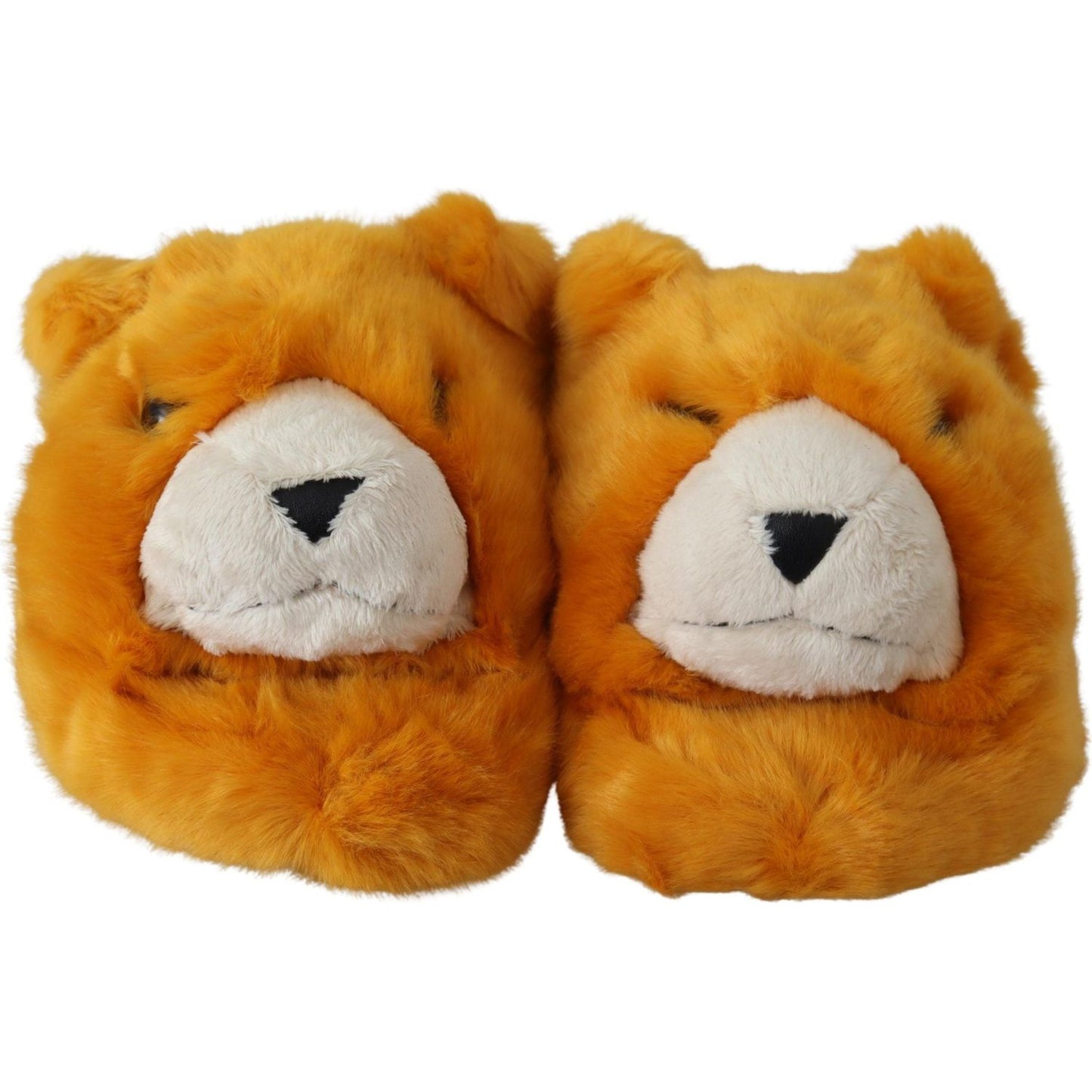 Dolce & Gabbana Sunshine Yellow Lion Slippers Dolce & Gabbana Chocolate