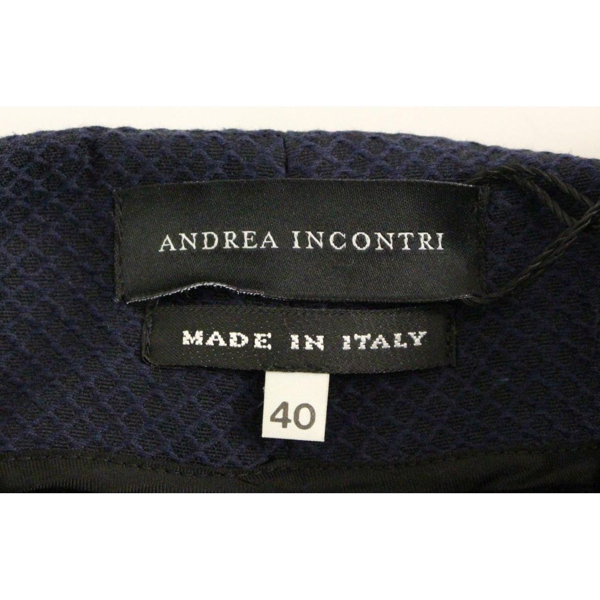 Andrea Incontri Chic Cropped Blue Pants - Exquisite Craftsmanship Andrea Incontri Black