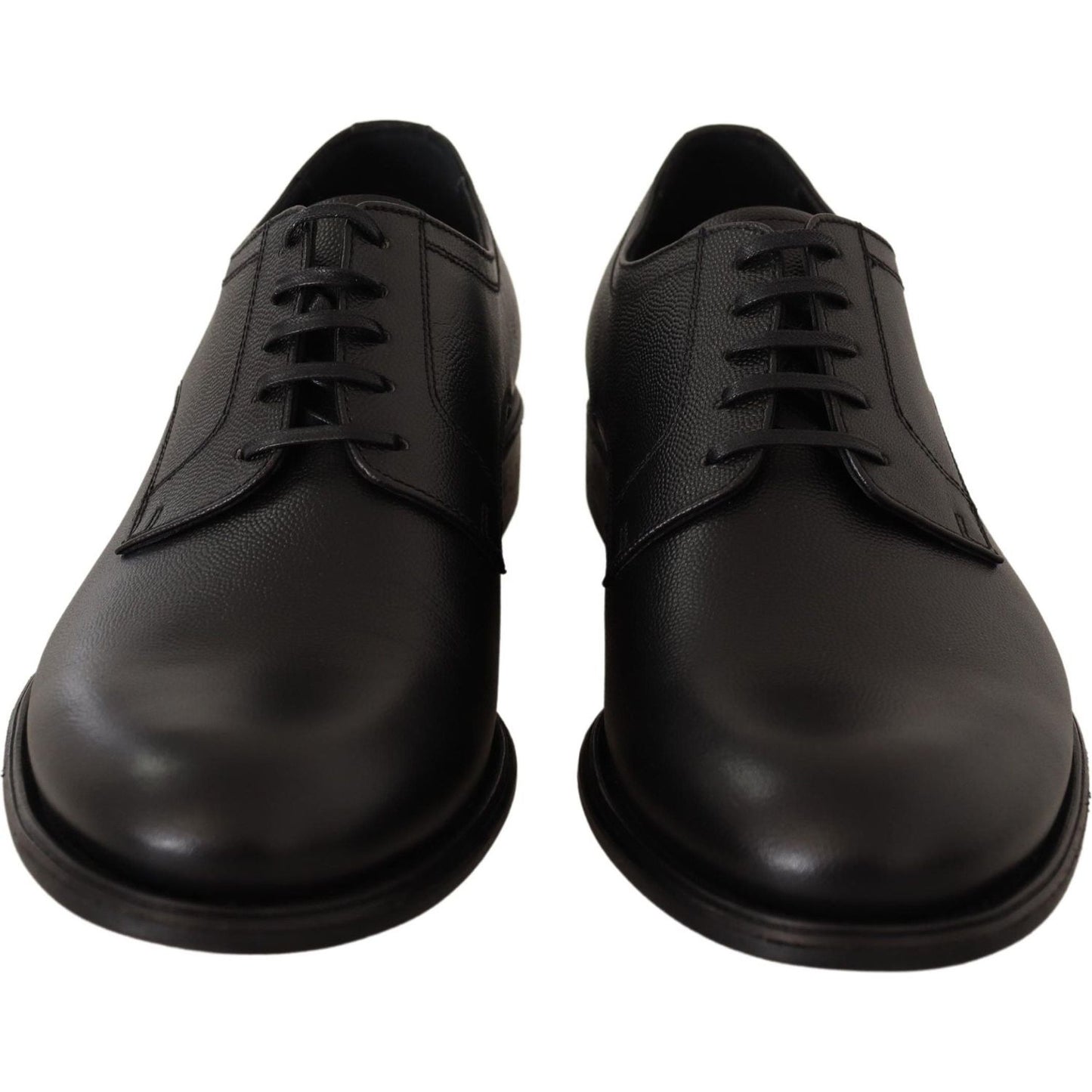 Dolce & Gabbana Black Leather Lace Up Mens Formal Derby Shoes MV3943-41