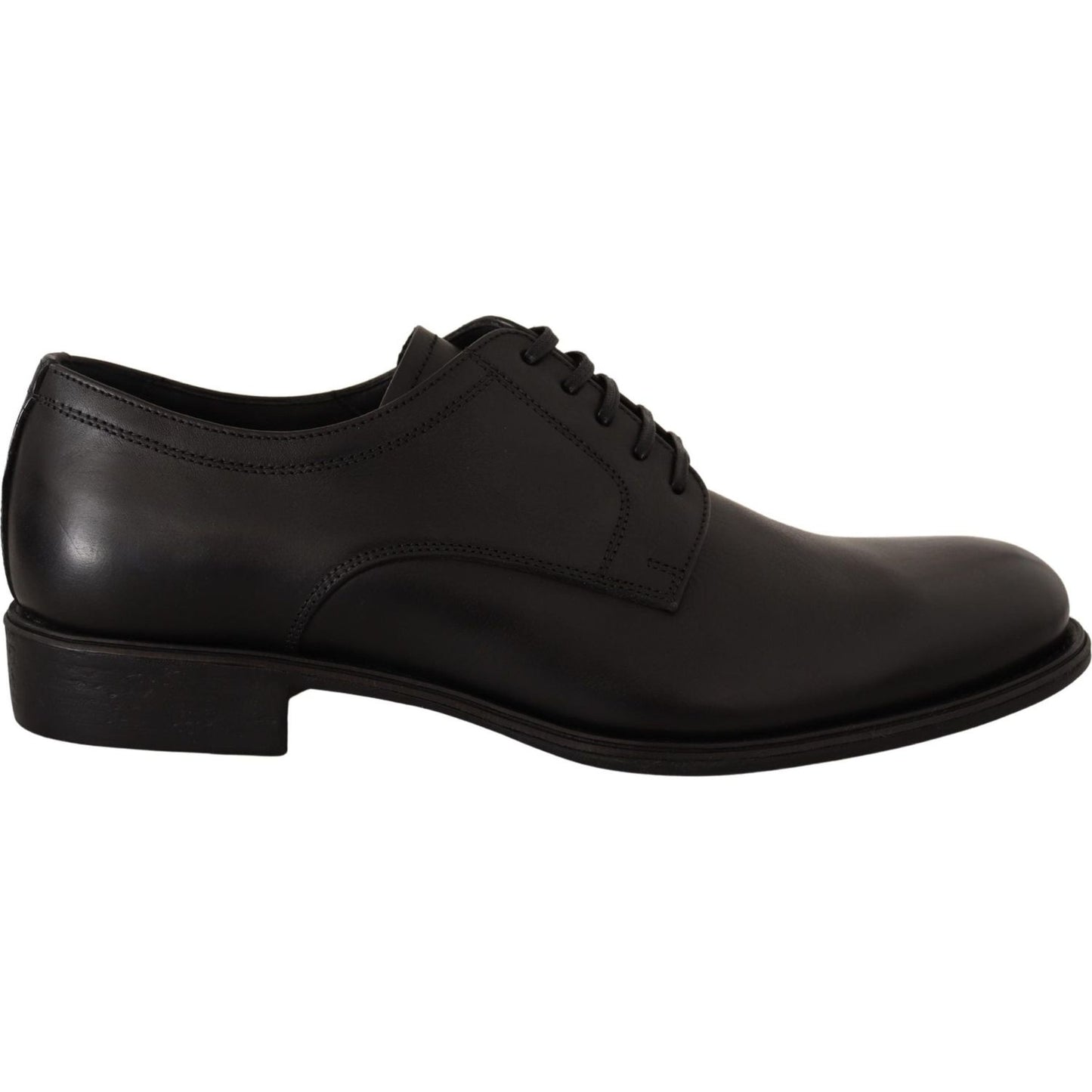 Dolce & Gabbana Black Leather Lace Up Mens Formal Derby Shoes MV3945-40