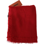 Missoni Red Cashmere Unisex Neck Wrap Fringes Scarf MS2113