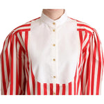 Dolce & Gabbana Red White Striped Long Sleeves Formal Shirt TSH5977 -40