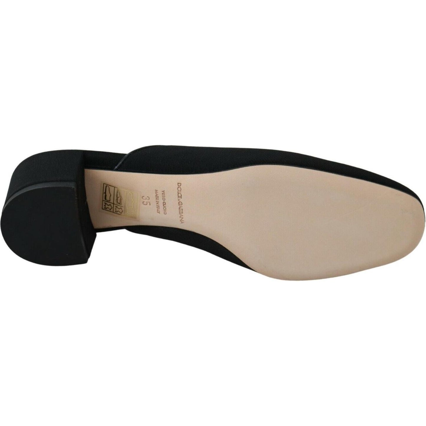 Dolce & Gabbana Chic Black Grosgrain Slide Sandals WOMAN SANDALS Dolce & Gabbana Rosy Brown