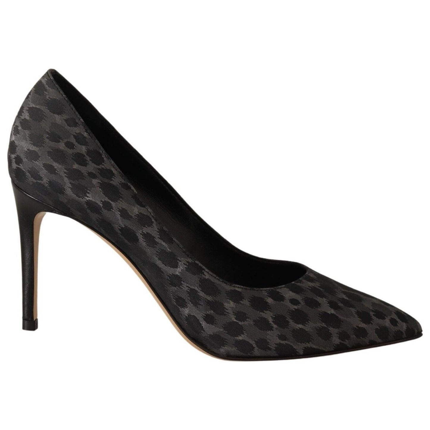 Sofia Elegant Black Leopard Print Leather Heels WOMAN PUMPS Sofia Black