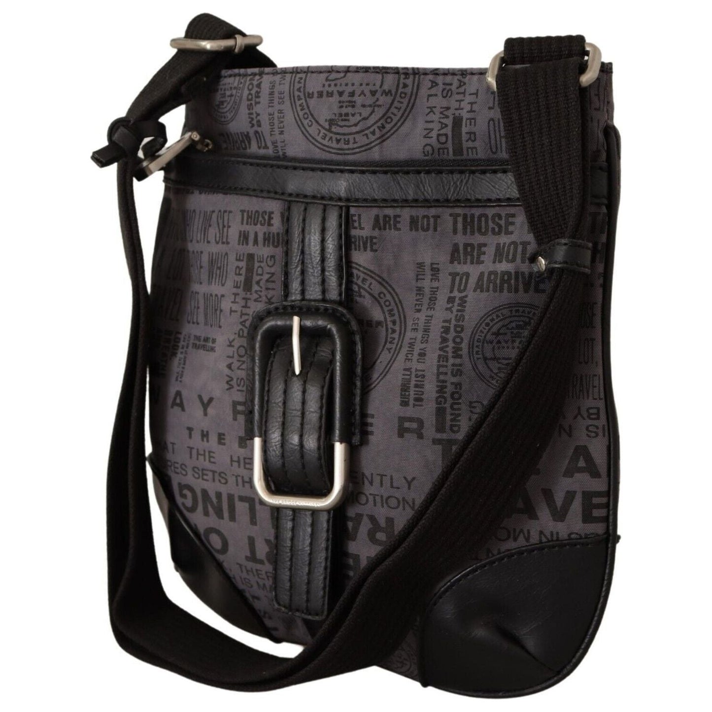 WAYFARER Chic Gray Fabric Crossbody Bag Crossbody Bag WAYFARER Black