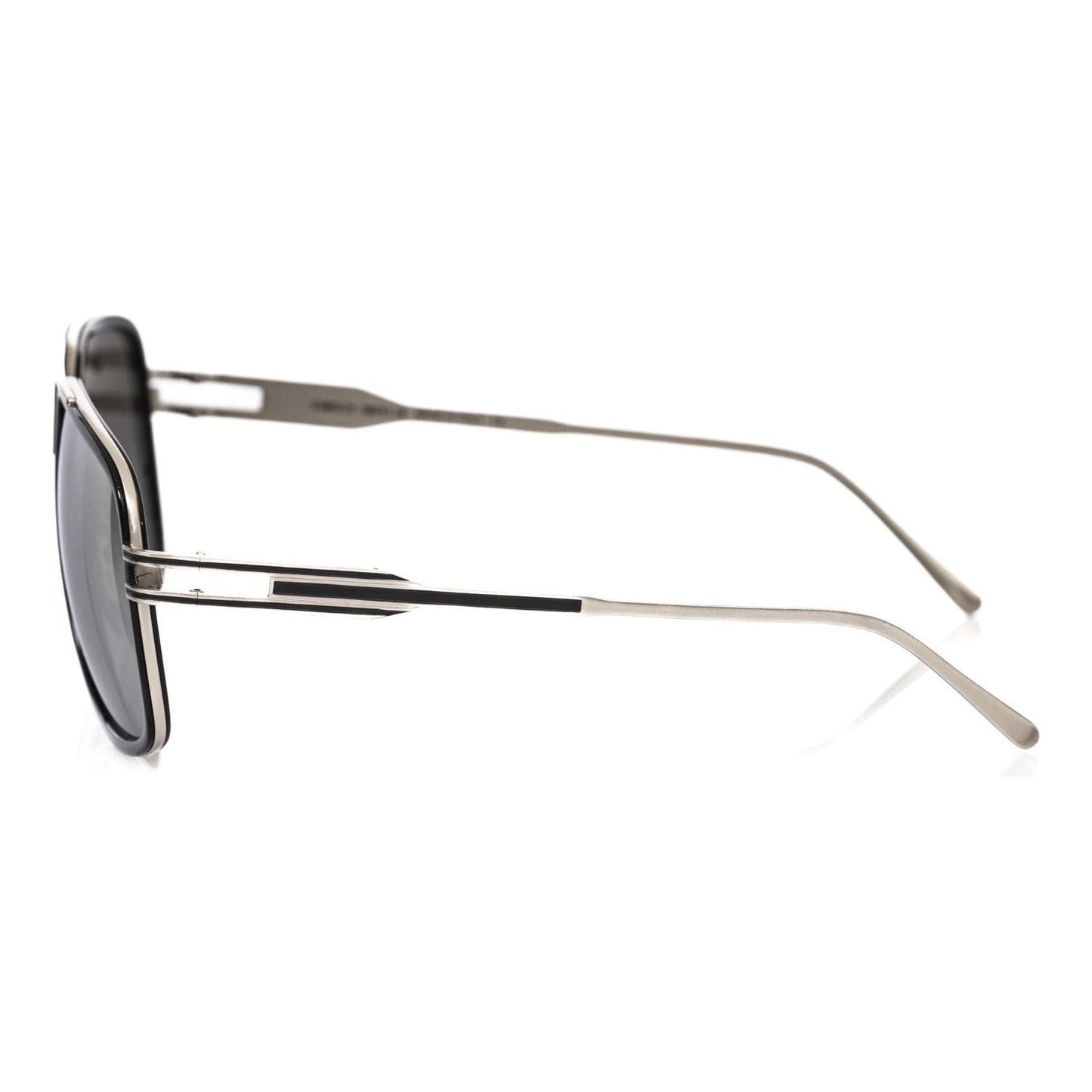 Frankie Morello Black Metallic Men Sunglasses FR-22127