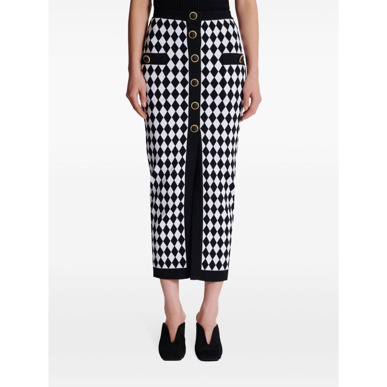 Balmain Skirts Black DF1LD070KG67EAB