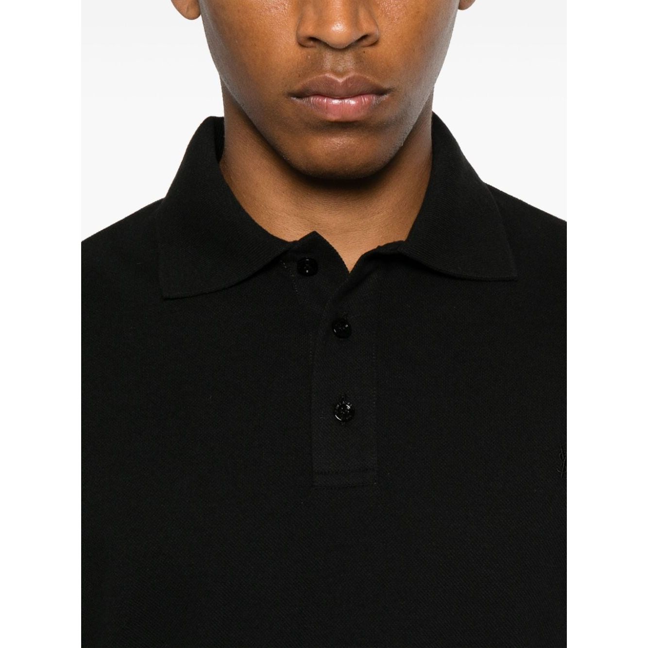 Saint Laurent Piquet cotton polo shirt 798944Y37HC1000
