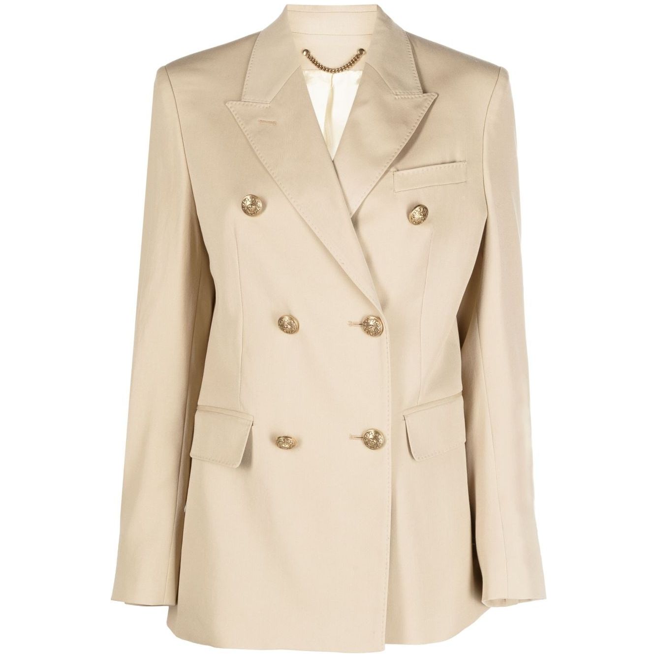 Golden Goose Virgin Wool Peak Lapels Jackets Beige