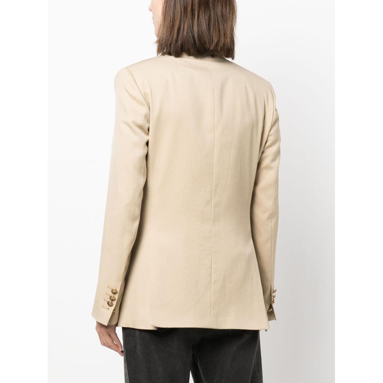 Golden Goose Virgin Wool Peak Lapels Jackets Beige