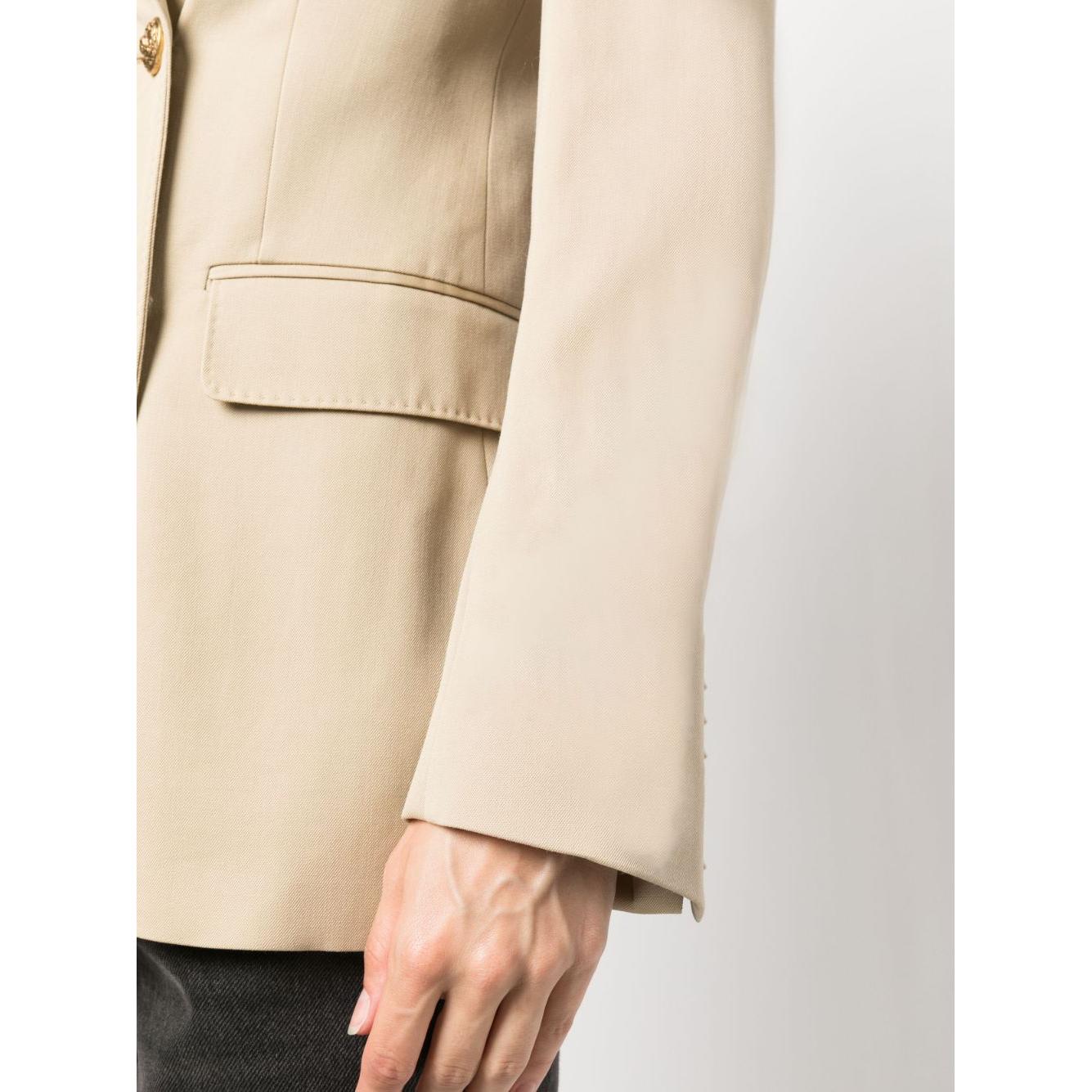 Golden Goose Virgin Wool Peak Lapels Jackets Beige