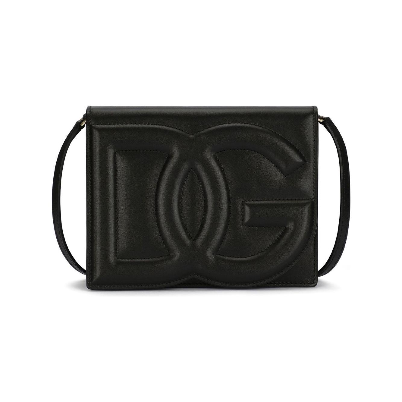 Dolce & Gabbana Calfskin DG Logo crossbody bag Shoulder Dolce & Gabbana Dark Slate Gray