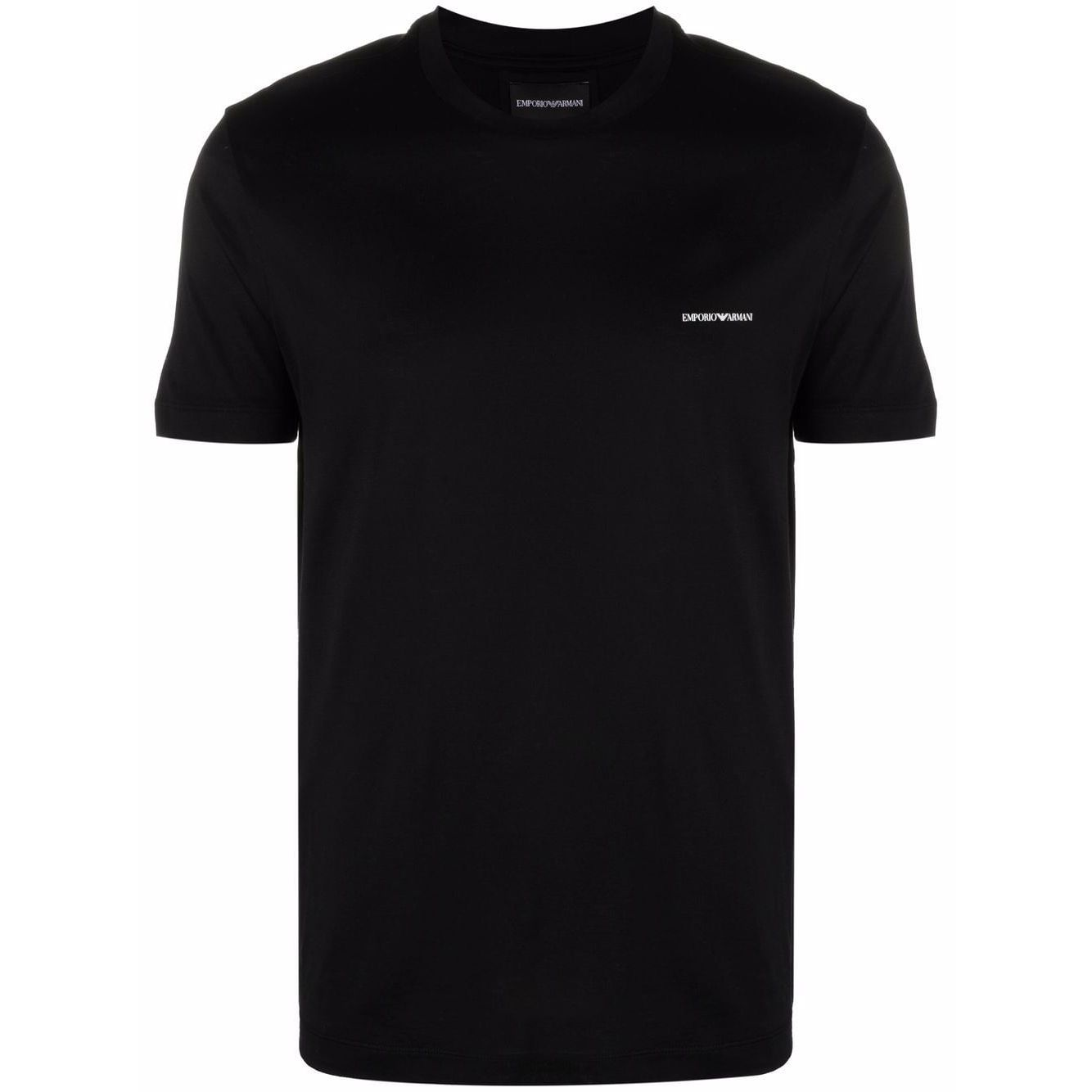 Emporio Armani ASV Lyocell blend jersey T-shirt with micro logo lettering Topwear