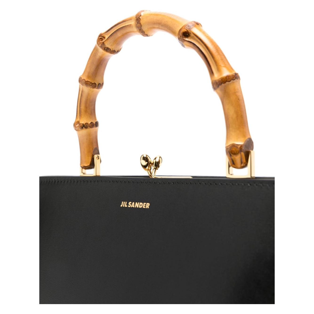 Jil Sander Goji bamboo-handle leather bag Handbag Jil Sander Dark Slate Gray