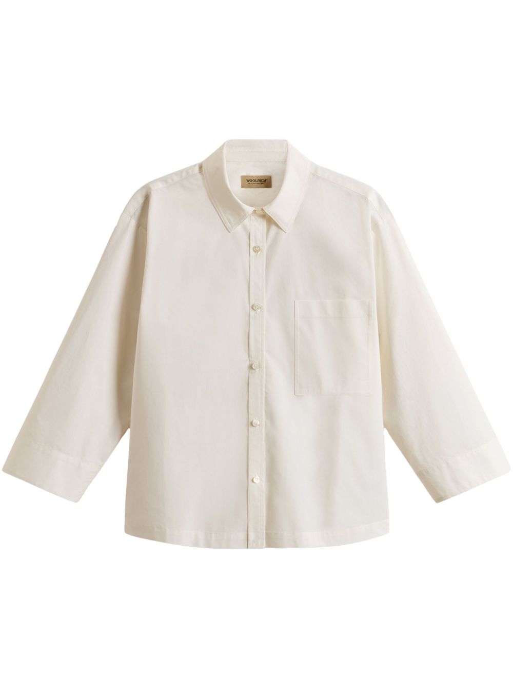 Woolrich Pure cotton poplin shirt Shirts Woolrich Light Gray