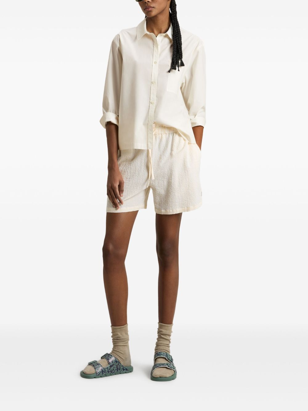 Woolrich Pure cotton poplin shirt Shirts Woolrich White Smoke